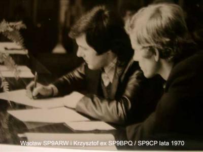 Wac�aw SP9ARW i Krzysztof SP9CP w roku MCMLXX